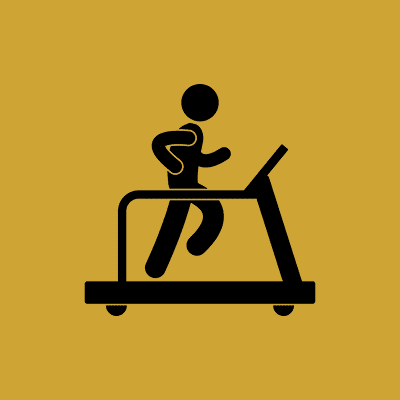 Person running on a treadmill icon.